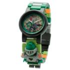 Lego Nexo Knights Aaron Kids Interchangeable Links Minifigure Watch - Green, Kids Unisex