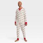 Men's Holiday Joyful Print Matching Family Pajama Set - Wondershop Cream