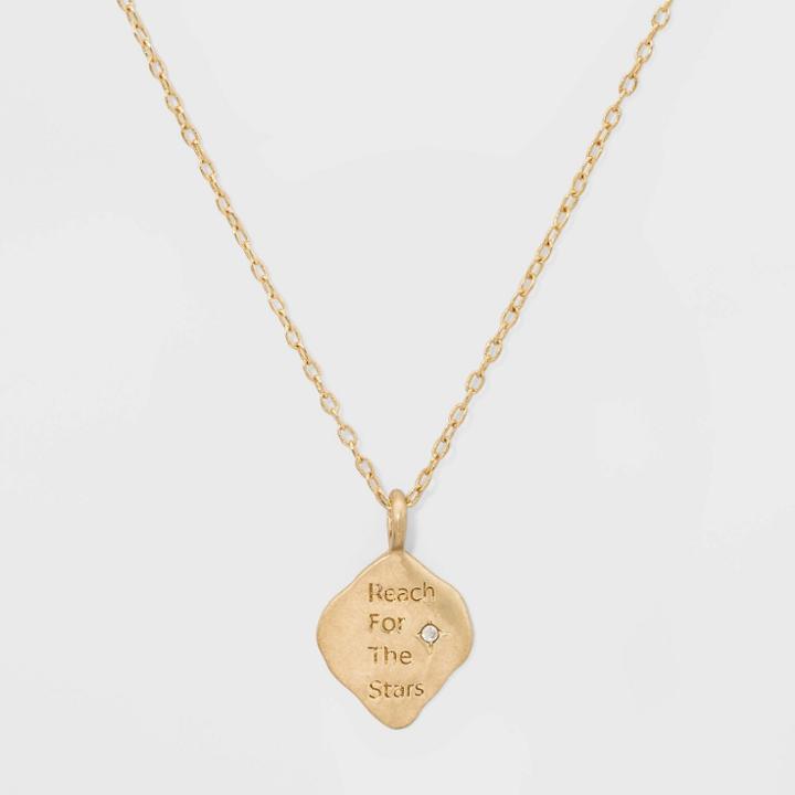 Distributed By Target Reach For The Stars Short Necklace - Gold