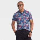 Men's Short Sleeve Performance Polo Shirt - Goodfellow & Co Navy Blue/abstract Print