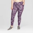 Women's Plus Size Studio Marble Print Mid-rise 7/8 Leggings 25 - C9 Champion Purple