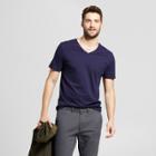 Men's Slim Fit Solid V-neck T-shirt - Goodfellow & Co Navy (blue)