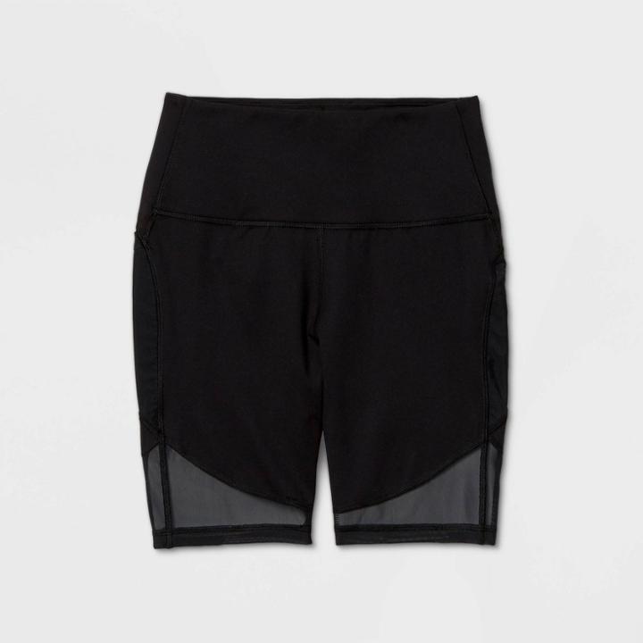 Women's High-rise Contour Curvy Bike Shorts 7 - All In Motion Black