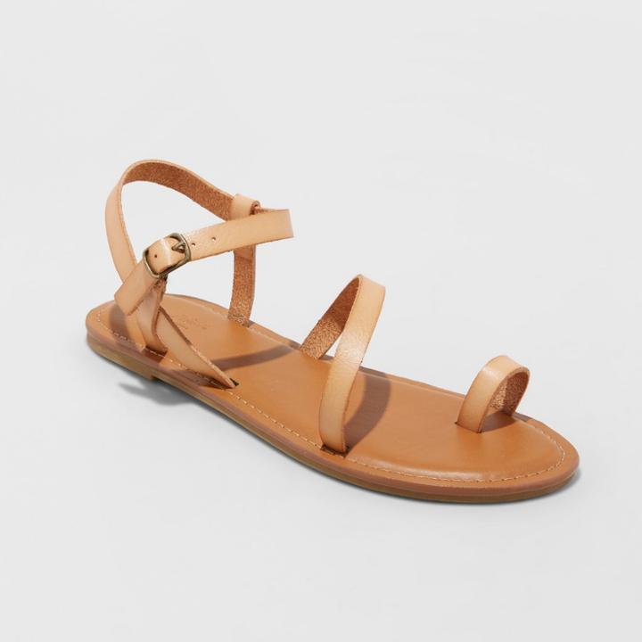 Women's Tera Naked Ankle Strappy Sandals - Universal Thread Tan