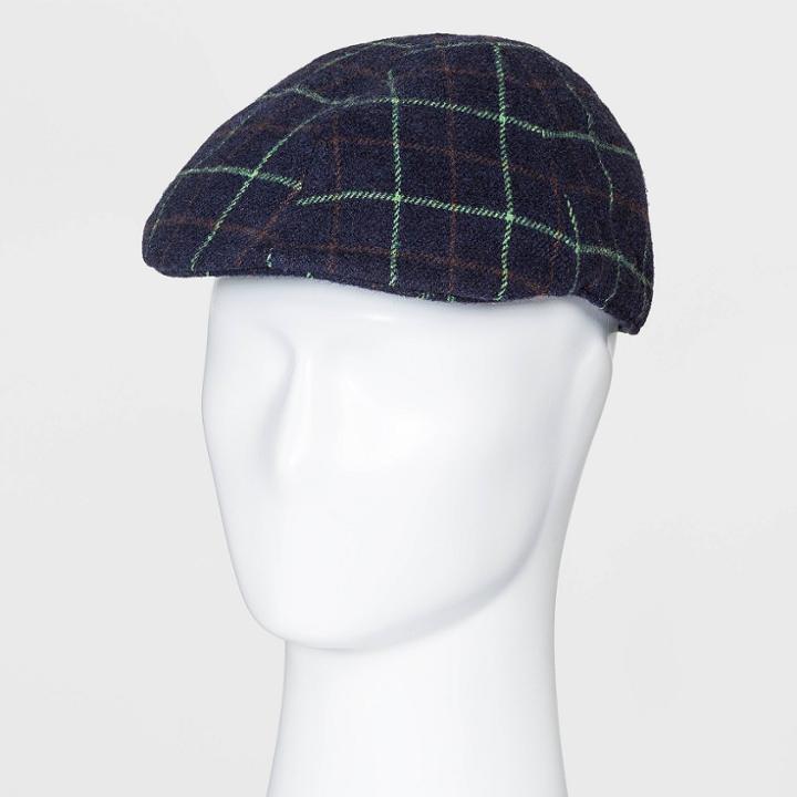 Men's Plaid Berets - Goodfellow & Co Blue