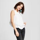 Women's Open Back Woven Sleeveless Top - Xhilaration White