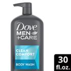 Dove Men+care Clean Comfort Body Wash Pump