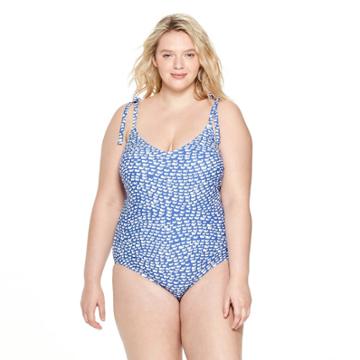 Women's Plus Size One Piece Swimsuit - Blue 3x - Vineyard Vines For Target