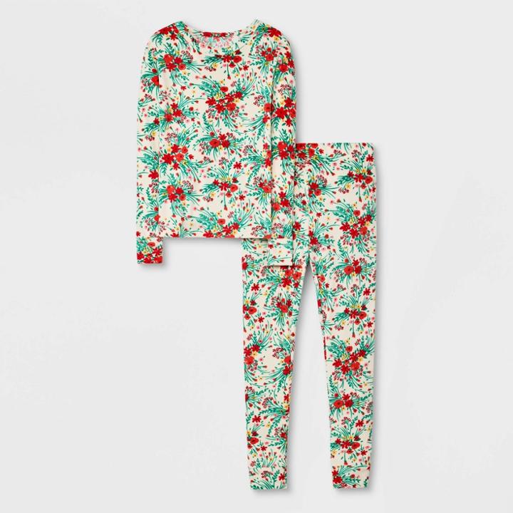Girls' Floral Pajama Set - Cat & Jack