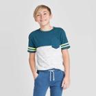 Boys' Stripe T-shirt - Cat & Jack Teal/gray