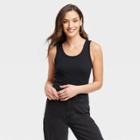 Women's Ribbed Shrunken Tank - Universal Thread Black