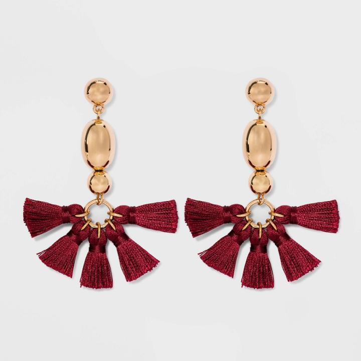 Sugarfix By Baublebar Fancy Tassel Earrings - Burgundy, Red