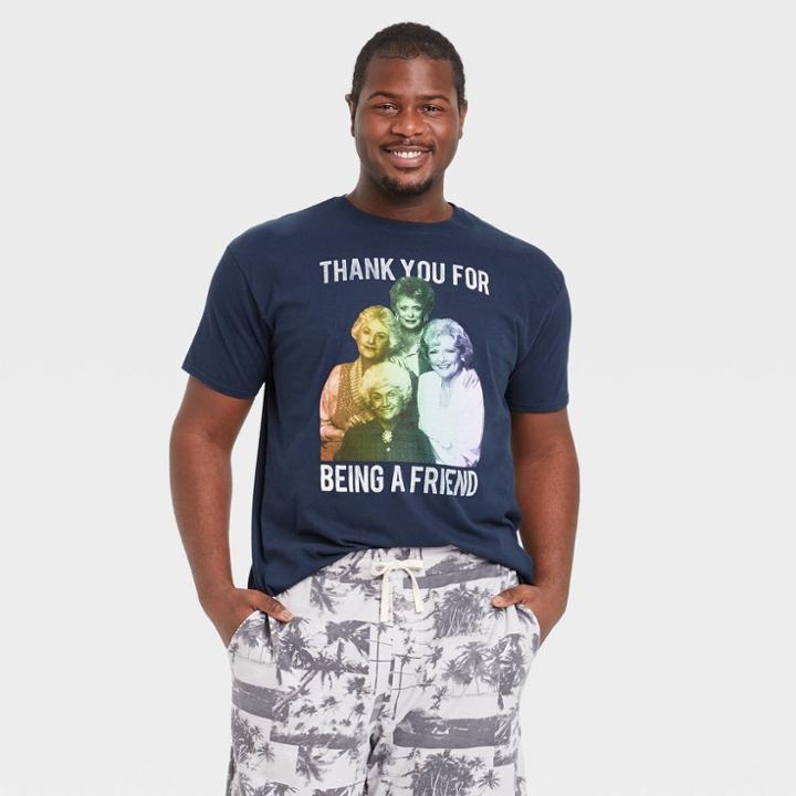 The Golden Girls Pride Gender Inclusive Adult Extended Size Golden Girls Short Sleeve T-shirt - Navy