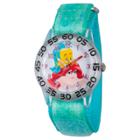 Girls' Disney Princess Ariel Clear Plastic Time Teacher Watch - Green