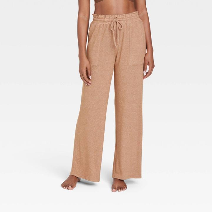 Women's Perfectly Cozy Wide Leg Pajama Pants - Stars Above Brown