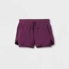 Girls' Double Layered Run Shorts - All In Motion Plum