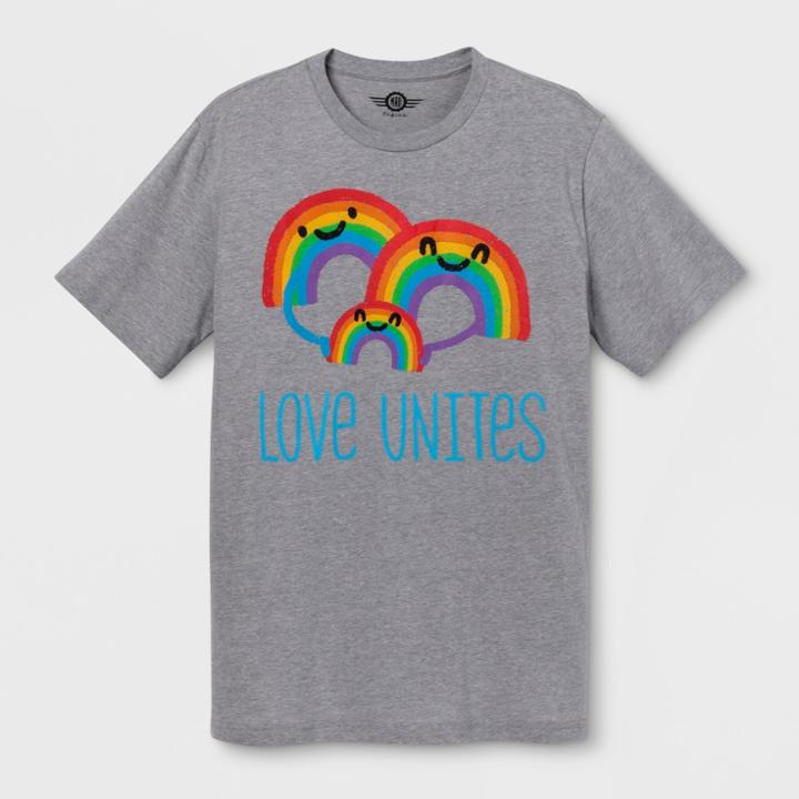 Target Pride Adult Big & Tall Short Sleeve Love Unites T - Shirt - Heather 5xlt,