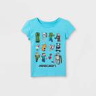 Girls' Minecraft Characters Short Sleeve Graphic T-shirt - Blue