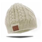Tenergy Women's Bluetooth Cable Knit Beanie - Cream (ivory)