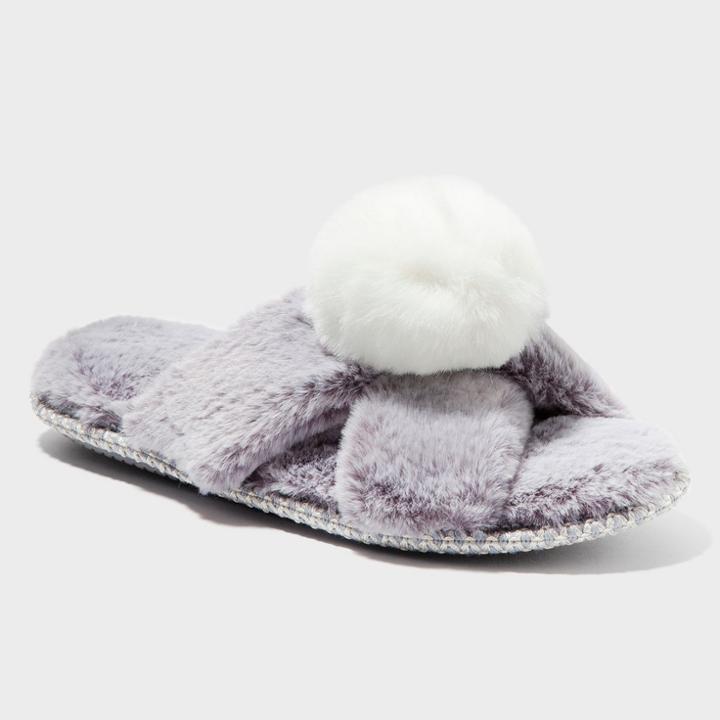 Women's Dearfoams X-brand Slide Slipper - Gray