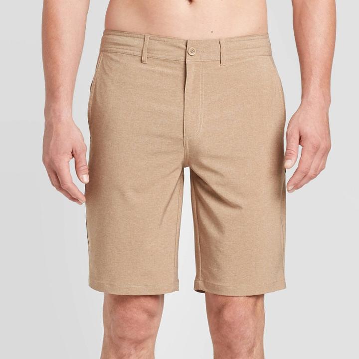 Men's 10.5 Rotary Hybrid Shorts - Goodfellow & Co Roasted Almond 33,