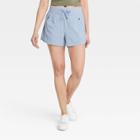 Women's Stretch Woven Mid-rise Shorts 4 - All In Motion Light Blue