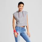 Women's Sleeveless Cropped Hoodie - Mossimo Supply Co. Heather Gray