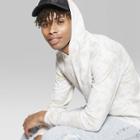 Men's Tie Dye Long Sleeve Thermal Hooded T-shirt - Original Use White