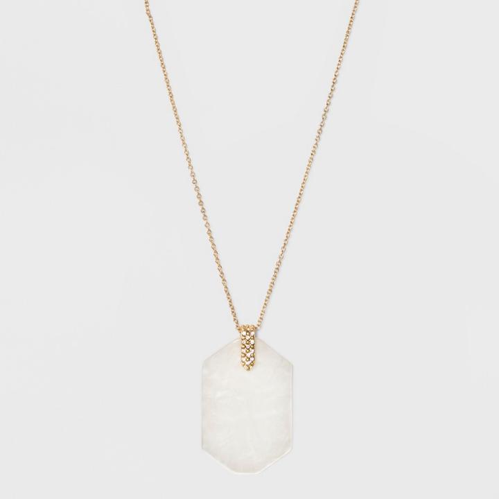 Sugarfix By Baublebar Graphic Resin Pendant Necklace - White, Kids Unisex