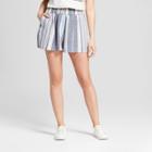 Women's Striped Shorts - A New Day Navy/cream