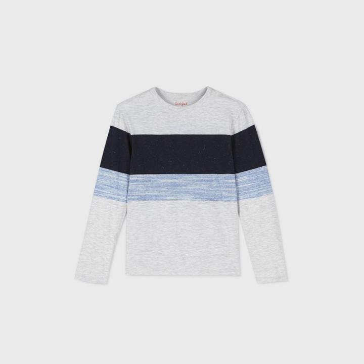 Boys' Long Sleeve Colorblock T-shirt - Cat & Jack Blue/navy
