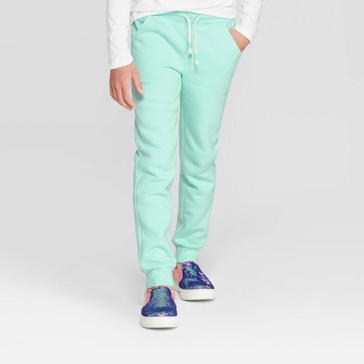 Girls' Cozy Fleece Jogger - Cat & Jack Green