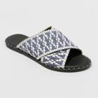 Women's Kyleigh Wide Width Cross Band Slide Sandals - Universal Thread Navy (blue) 7w,