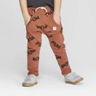 Toddler Boys' Front Pocket 'fun' Jogger Pants - Art Class Brown