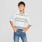 Boys' Long Sleeve Striped Poplin Button-down Shirt - Cat & Jack