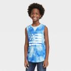 Boys' Tie-dye Flag Tank Top - Cat & Jack Blue