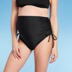 High-waist With Side-tie Brief Maternity Swim Bottom - Isabel Maternity By Ingrid & Isabel Black