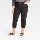 Women's Plus Size High-rise Vintage Straight Jeans - Universal Thread Black