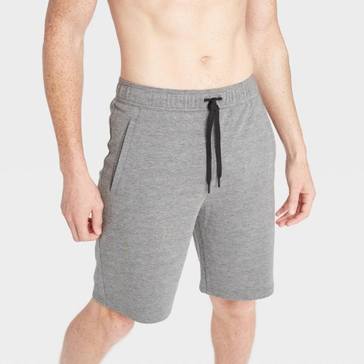 Men's Soft Gym Shorts - All In Motion Gray S, Men's,