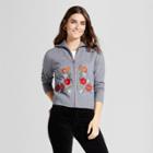 Cliche Women's Embroidered Cardigan Sweater - Clich Gray