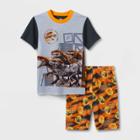 Boys' Jurassic World Velociraptor 2pc Pajama Set - Gray/orange