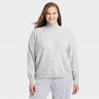 Women's Plus Size Lightweight Turtleneck Pullover Sweater - A New Day Gray