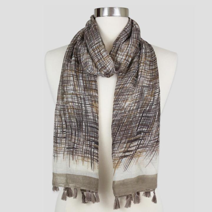 Women's Sylvia Alexander Scarf - Taupe (brown)