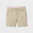 Toddler Girls' Uniform Chino Shorts - Cat & Jack Dark Khaki