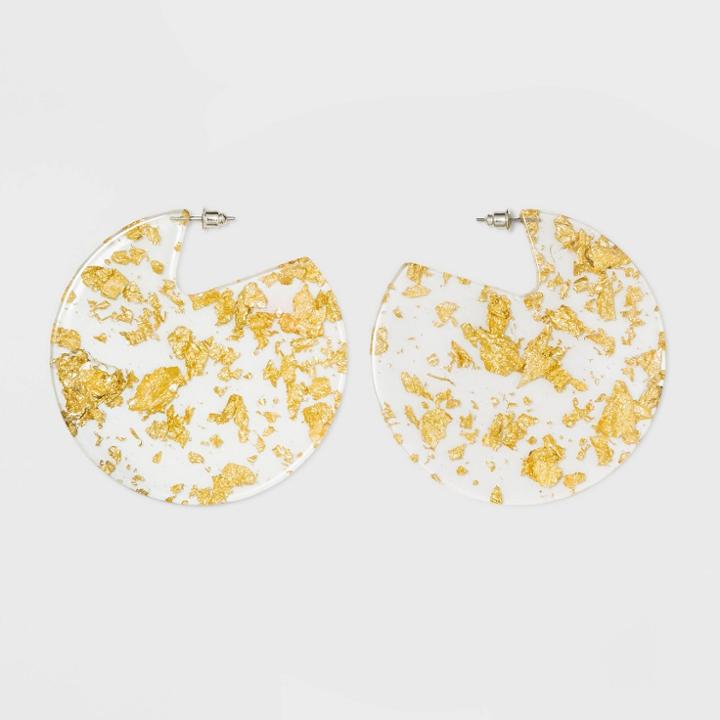 Target Cutout Hoop Earrings - Wild Fable Clear, Women's