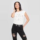 Mad Engine Women's Short Sleeve My Happy Place Graphic T-shirt - Doe (juniors') - Blush