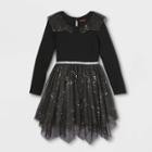 Girls' Knit Long Sleeve Tulle Dress - Cat & Jack Black