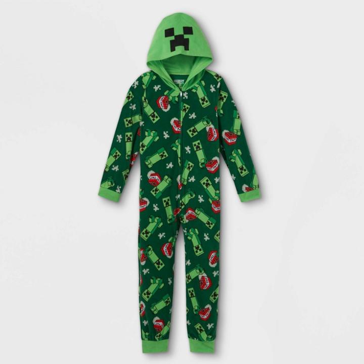 Boys' Minecraft Union Suit - Green