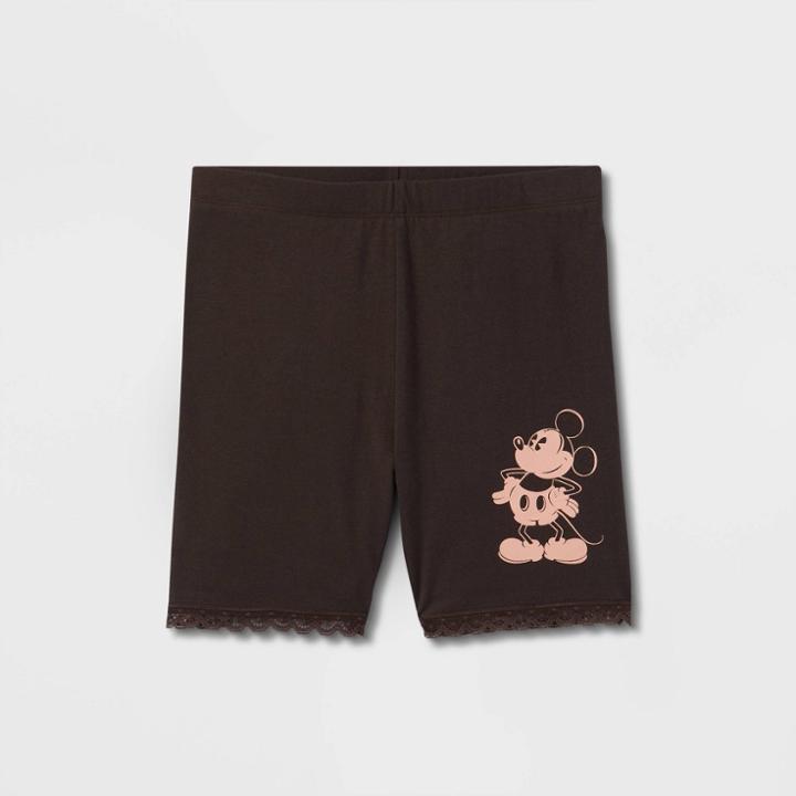 Girls' Mickey Mouse Biker Shorts - Black