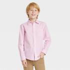 Boys' Long Sleeve Woven Micro Checkered Suiting Shirt - Cat & Jack Pink